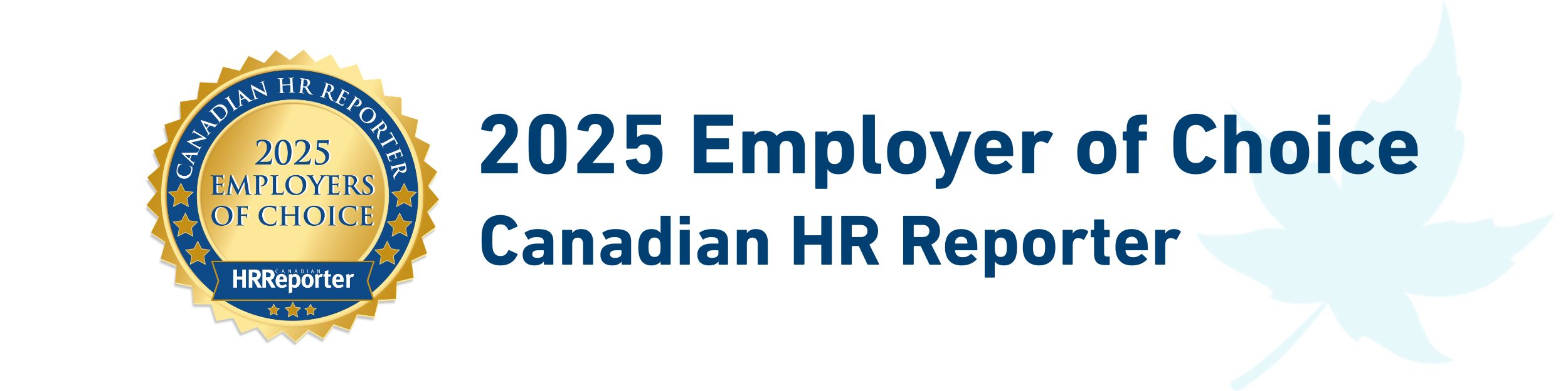Badge of recognition of the Town of Lincoln as a top Canadian employer.